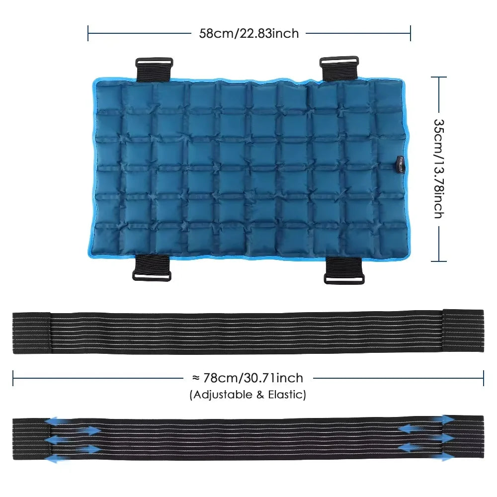 Large Hot & Ice Compress Self-Absorbing Water Shawl Pad Reusable Polymer Resin Ice Pack for Back Knee Neck Shoulder Ankle Sprain
