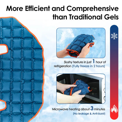 Large Hot & Ice Compress Self-Absorbing Water Shawl Pad Reusable Polymer Resin Ice Pack for Back Knee Neck Shoulder Ankle Sprain